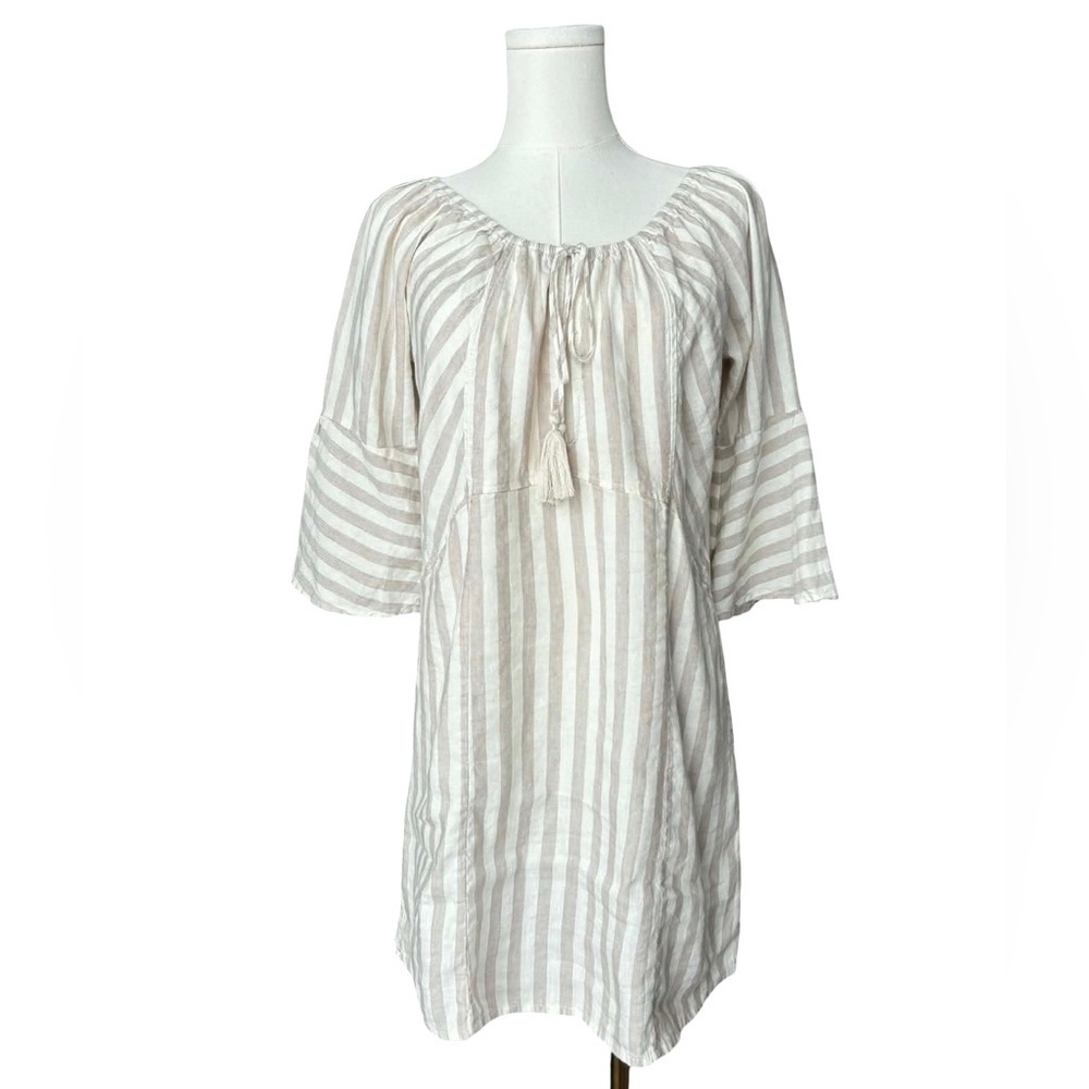 Free People Folk Town Linen Blend Dress